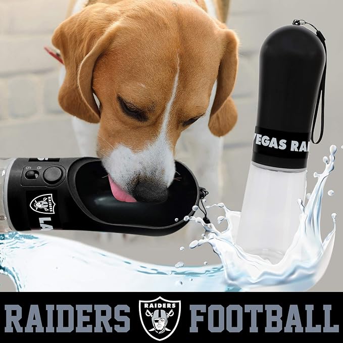 Dog Water Bottle. NFL LAS Vegas Raiders PET Water Bottle. Best Cat Water Bottle. Water Fountain Dispenser for Dogs & Cats.