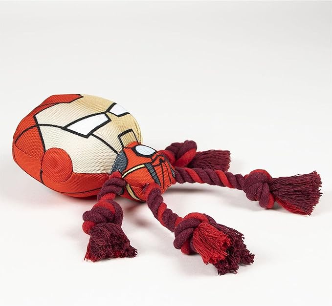 CERD LIFE'S LITTLE MOMENTS - Iron Man Rope Toy for Medium and Big Dogs - Indestructible, Tough Dog Toy - Official Marvel Licensed