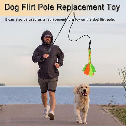 2 Pack Dog Fleece Rope Toy - Tug of War Rope,Interactive Dog Toys,Dog Flirt Pole Replacement Toys for Chase, Chew & Exercise & Training