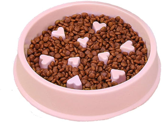 Slow Feeder Dog Bowl, Dog Bowl Slow Eating,Small Dog Feeder Slow,Dog Dishes to Slow Down Eating for Small and Medium Dogs (Red)