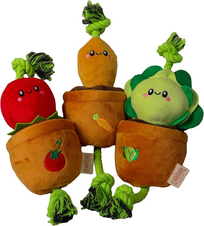 Territory Interactive Play Plush Treat-and-Tug Reward Toy for Dogs, Tomato
