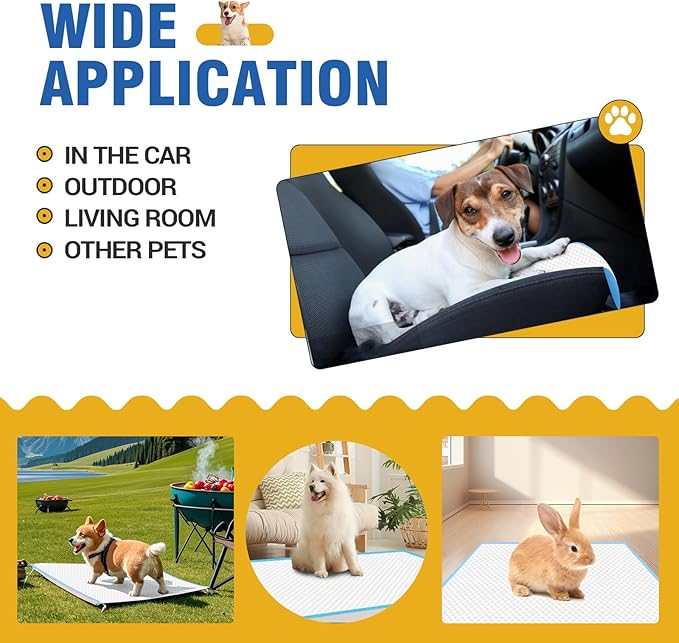 Extra Large Doggie Pee Pad, 30”x30” Thicken Dog Pee Pads, 60 Count XL Doggy Pads Leak-Proof, Super Absorbent Puppy Pee Pads for Dogs, Soft Training Pet Pads for Dogs Cats Rabbits