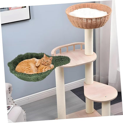 Cat Tree Hammock Replacement Bed Cozy Cat Tree Attachment Versatile Hanging Nest Flexible Installation Elegant Design Encourages Activity and Climbing