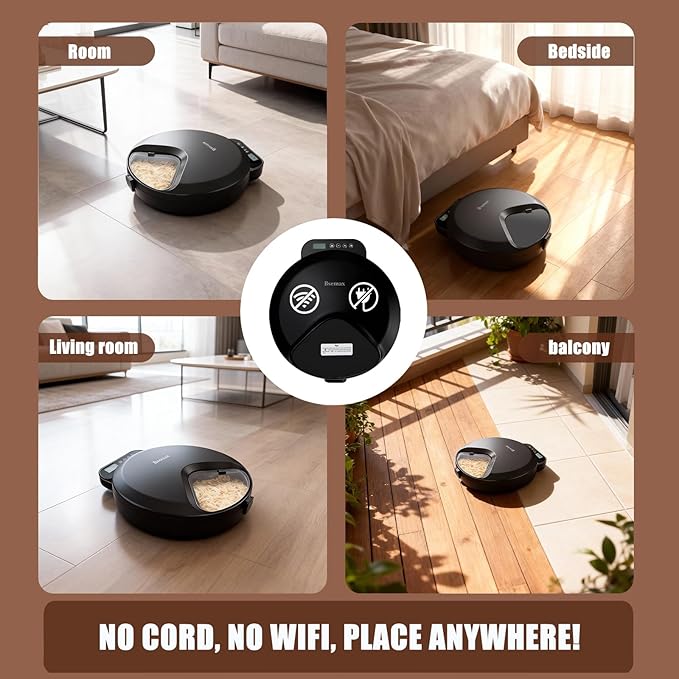 Automatic Wet Food Cat Feeder, Auto Refrigerated Wet Foods Feeder for Cats Dogs 4 Meal Timed Fresh Foods Dispenser with 2 Ice Packs Small Pet Feeders for Kitty Puppy Automatic Cat Dog Food Bowl Black