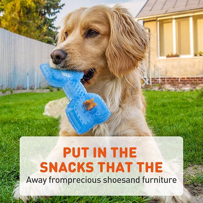 Pet Products Arctic Freeze Fetch Food Cooling Teether Freezable Chew Toy Bone Fit with Treats