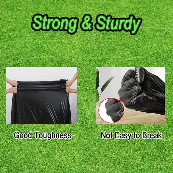 100 Count Dog Poop Bags Sized 23.6" x 21.6" for 20L Dog Poop Trash Can, Black