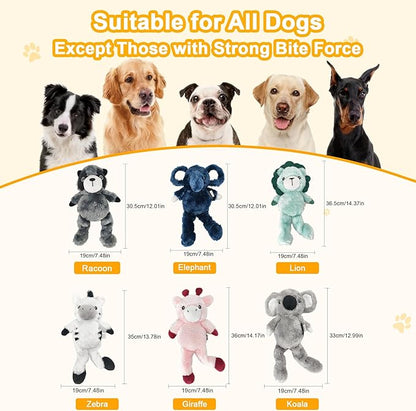 Blue Elephant Plush Squeaky Dog Toy with Bungee Leg Puppy Teething Chew Toy Cute Soft Funny Indoor Outdoor Interactive Stuffed Animal Dog Toy for Small Medium Large Dogs Toy Gift 30.5cm/12.01in