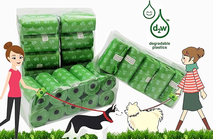 Wholesale Biodegradable Dog Poop Bags 28800-Count (1440 Rolls) with 2 Dispensers : Environment Friendly w/ d2w for Fast Degradation, Dog Waste Bags, Lavender Scented, Pet Waste Poopbags