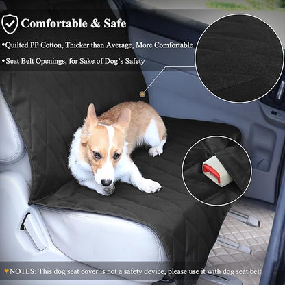 VIVAGLORY Dog Seat Cover Quickcover Seat Protector for Dog, Backseat Cover for Car, Back Rear Backseat Bench Protector, Standard, Black