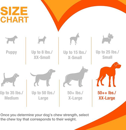 Nylabone Big Chew Knuckle Bone Power Chew Toy for Large Dogs, Durable Dog Toys for Aggressive Chewers, Destroy Proof Chew Toys To Keep Them Busy, Chicken Flavor, XX-Large, 50++ lbs, 1 Count