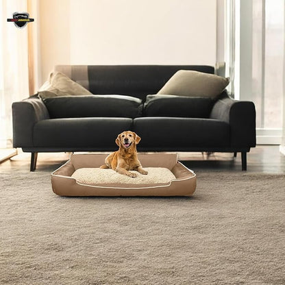 TAN, Large Pet Bed Cushion & Car Seat Cover, 52x20x7 (PET2G100LT)