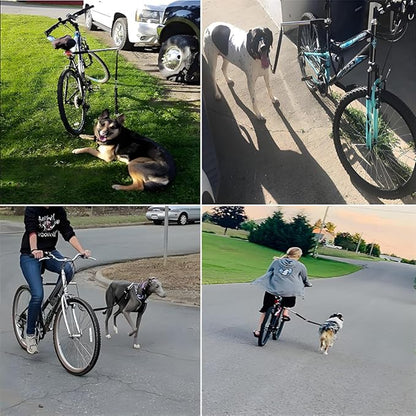 Bicycle Leash, Bicycle Dog Leash Attachment for Medium and Large Dogs Walking,Jogging,Running,Training