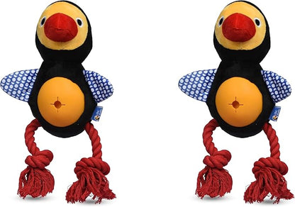 The Dodo Treat Dispensing Toy for Dogs with Rope Legs for Chewing, Treat Hide Enrichment Toy and Dispenser (Pack of 2)