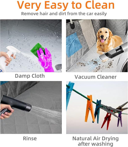 Dog Car Seat Cover for Pets 100% Waterproof Dog Seat Cover for Back Seat,Dogs Hammock for Car 600D Heavy Duty Scratch Proof Nonslip Soft Back Seat Covers for Dogs Cars Trucks and SUVs