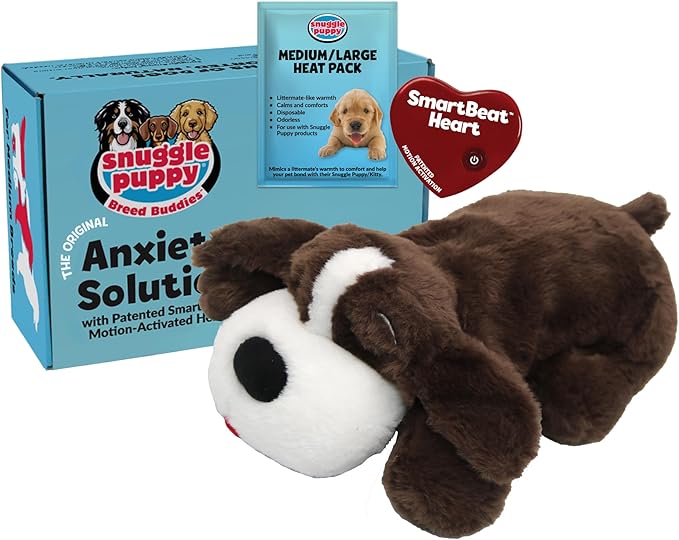 Snuggle Puppy Original Toys - Heartbeat Puppy for Dogs - Pet Anxiety Relief and Calming Aid - Comfort Dog Toys for Behavioral Training