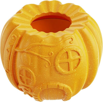 Pumpkin-Shaped Interactive Dog Toy for Dogs Multifunctional Food Dispenser, Frozen Lick Toy & Durable Chew Toy for Aggressive Chewers, Safe Nylon & Coffee Wood Fiber, Easy to Clean, Relieves Anxiety