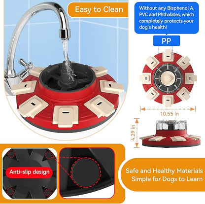 Dog Treat Puzzle Slow Feeder Toys, Dog Food Treat Dispenser/Slow Feeder/Interactive Enrichment Toys for Large/Medium/Small Dogs, Puppy Boredom Buster and Mentally Stimulating, Level 2 in 1