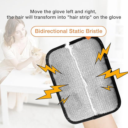 Pet Hair Removal Glove for Dogs & Cats, Electrostatic Gloves Pet Hair Removal Tool Mitt，Dog&Cat Hair Remover for Furniture Couch, Carpet, Clothing and Bedding，Reusable Pet Hair Remover Tool 2 Packs