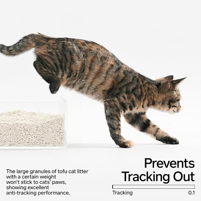 pidan Tofu Cat Litter Clumping,Flushable,Ultra Absorbent and Fast Drying, 100% Natural Ingredients Litter,Solubility in Water,Really Dust-Free,Less Scattering (5.3lb×2bags)