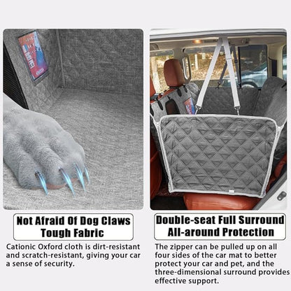 Dog Car Back Seat Cover for Lincoln Corsair 2022 2023 2024 2025 Pet Car Mat Waterproof Scratch-Resistant Pet Hammock Pet Protector Mat Interior Accessories,Black-b