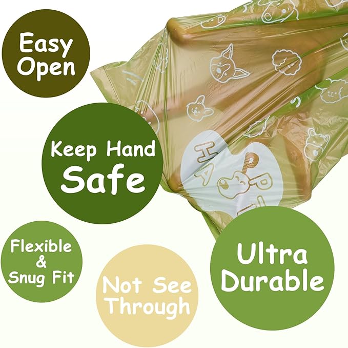 Poop Bags for Dogs, Leak Proof Waste Bags 600 Count Lavender scented Green Refill Rolls with Dispenser