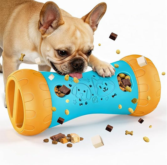 Interactive Dog Puzzle Toys, Treat Dispensing Dog Toy to Keep Them Busy, Boredom Relief, Stepless Adjustable Slow Feeder for Puppy Mental Enrichment, Ideal Gift for Small Medium Large Dogs, Blue