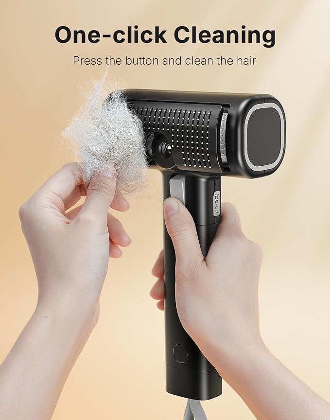 Pet Steam Brush for Dog & Cat with 3 Waterless Shampoo, Bath Shower Comb for Shedding & Grooming & Massaging Water Spray Brush for Long & Short Haired Pets Spritz Defur Comb