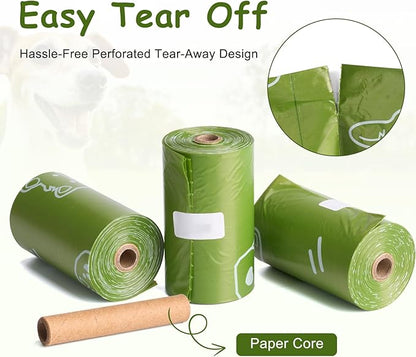 Poop Bags for Dogs, Leak Proof Waste Bags 600 Count Lavender scented Green Refill Rolls with Dispenser