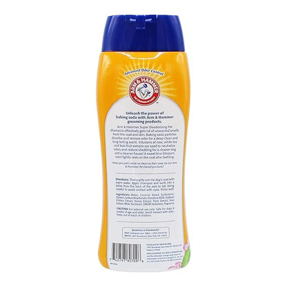 Arm & Hammer for Pets Super Deodorizing Shampoo for Dogs | Best Odor Eliminating Dog Shampoo | Great for All Dogs & Puppies, Fresh Kiwi Blossom Scent, 20 Fl Oz (Pack of 2)