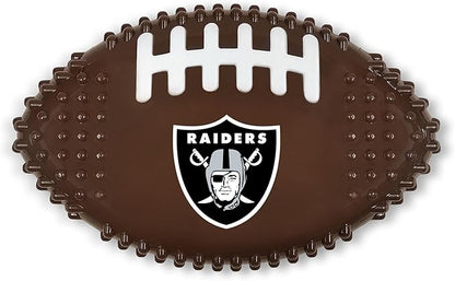 NFL Las Vegas Raiders Mega- Chew Hard Nylon Bacon-Flavored Dog Bone Football Chew Toy Interactive Tasty Fun Dog Chewy Toys Indestructible Strong Durable Tough Pet Biting Playtoy for Aggressive Chewers