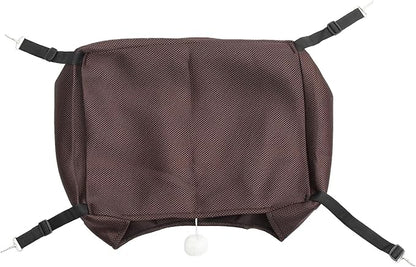 SUPVOX Small Pet Hanging Nest Cat Hammock, Breathable Sandwich Mesh Fabric, Machine Washable, Coffee Color, Size S, Summer Cooling Cat Bed for Cage Use