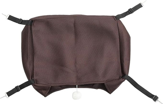 SUPVOX Small Pet Hanging Nest Cat Hammock, Breathable Sandwich Mesh Fabric, Machine Washable, Coffee Color, Size S, Summer Cooling Cat Bed for Cage Use