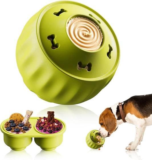 Frozen Dog Treat Toy to Keep Them Busy, Cognitive Dog Enrichment Toys for Brain Stimulation, Long Lasting Interactive Toys to Reduce Boredom & Anxiety Relief (Nylon)
