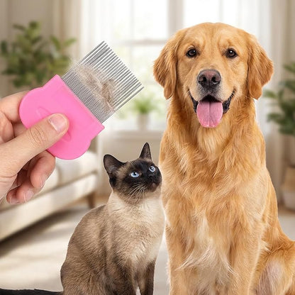 6 Pcs Pets Grooming Comb Kit for Small Dogs Tear Stain Remover Comb Dog Face Combs for Eye Cleaning Gentle Grooming Tool Dematting Tool for Cats Dogs Remove Knots Stains Crust Mucus