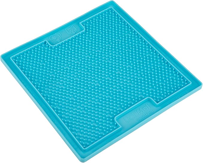 LickiMat Classic Soother Slow Feeder for Dogs Lick Mat Boredom Anxiety Reducer Perfect for Food Treats Yogurt Liquid Food Peanut Butter Fun Alternative to a Slow Feed Dog Bowl, Turquoise
