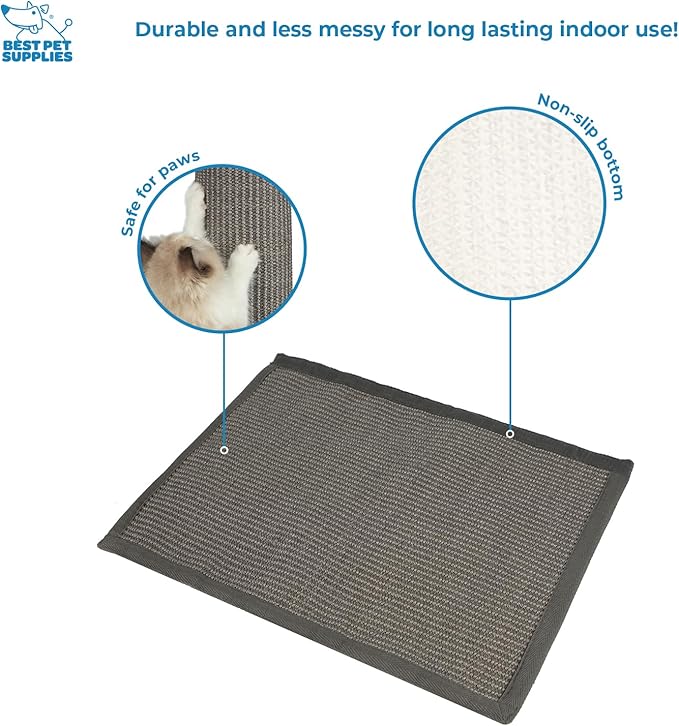 Best Pet Supplies Catify Cat Scratcher, Fun Interactive Scratchers, Posts, Poles, Claw Safe, Furniture Saver Indoor Play Support Natural Cat Behaviors Heavy Duty - Log (Gray), 22 x 17.28