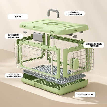 Foldable Pet Carrier with Anti Pee Layer and Spacious Inside for Comfort Compact Pet Carrier