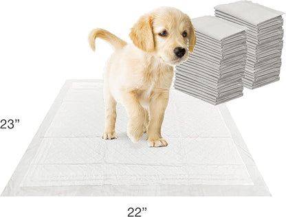 Four Paws Wee-Wee Super Absorbent Unscented Pee Pads for Dogs & Puppies with Insta-Rise Border, Leak-Proof Dog Housebreaking Potty Training Floor Protection, 22" x 23", 50 Count