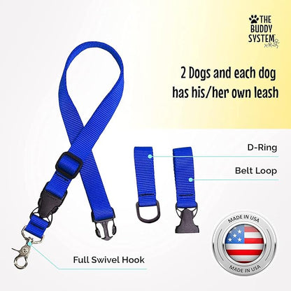The Buddy System Accessories for Our Dog Leashes Made in USA (Extra Buddy, Regular Dog Blue)