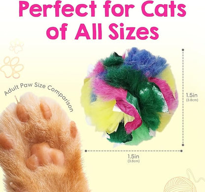 Cat Crinkle Balls 1.5 Inch | 50 Pack | Soft Lightweight Indoor Cat Toys with Durable Crinkle Build and Engaging Crinkle Sound