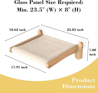 Cat Window Perch with Bird Feeder – Upgraded Bird Watching Solution for Indoor Cats, Foldable Cat Hammock Seat with Strong Suction Cups, Relieves Boredom & Stimulates Natural Instincts