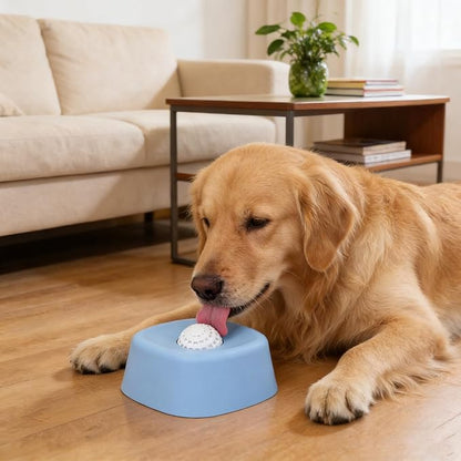 Yosoo Slow Feeder Dog Bowls, Dog Lick Bowl with Slip Resistant Material, Bright Colors, Dishwasher Safe, 6.10x6.10x2.36in, for Yogurt & Purees (Blue)
