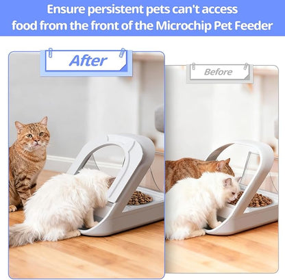 Front Cover for Automatic Microchip Cat Pet Feeder - Prevents Persistent Pet from Getting Food from The Front of The Feeder