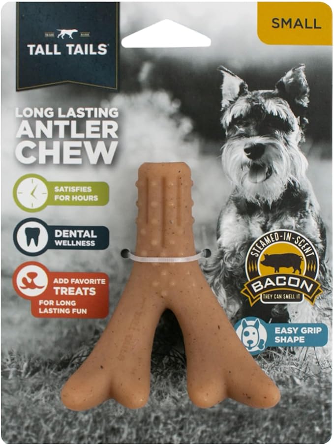 Tall Tails Bacon Scented Antler Chew Toy for Dogs, Small