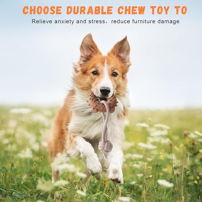 Dog Rope Toy for Medium and Small Dogs Interactive Puppy Toys Tug of War Rope Tether Tug Outdoor Dog Toy 1 Knot Puppy Teething Chew Cotton with PVC Doughnut (Blue)