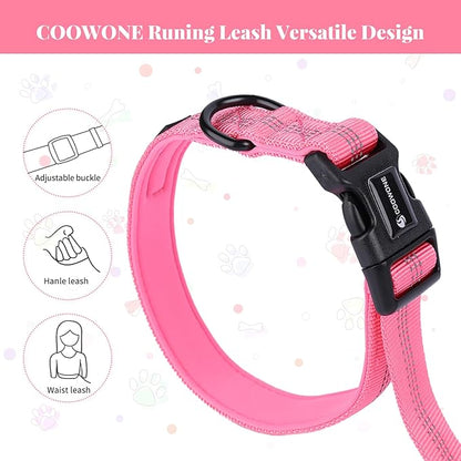 Heavy Duty Hands Free Multifunctional Dog Leash - Adjustable, Reflective, Waist Leash for Dog Walking, Running, Hiking - 5-7FT