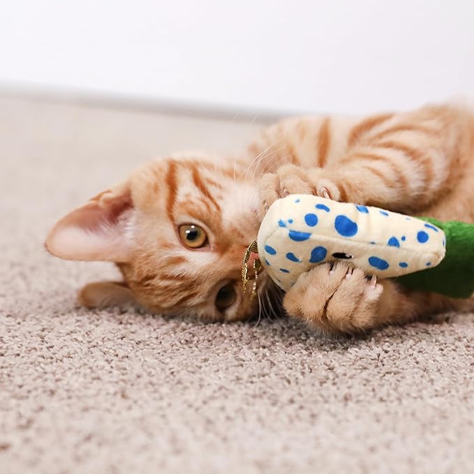 Quirky Kitty Wine & Cheese Catnip Plush Cat Toy, Pack of 2