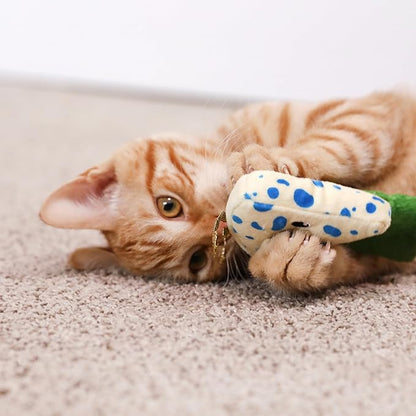 Quirky Kitty Wine & Cheese Catnip Plush Cat Toy, Pack of 2