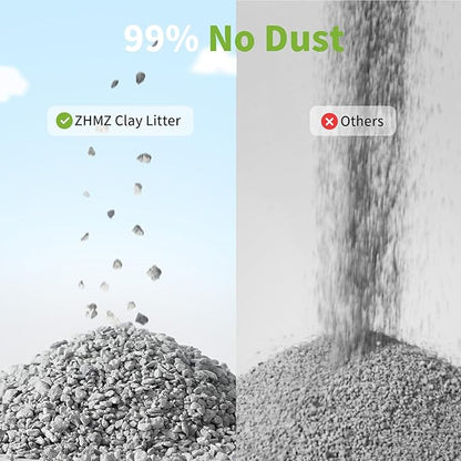 Strong Clumping Cat Litter, Unscented Natural Clay Cat Litter, Enzyme Odor Control, Dust-Free Low Tracking, Hightly Absorbent Kitty Litter, Firm Clumping No Sticking, 7.5lb/2 Pack