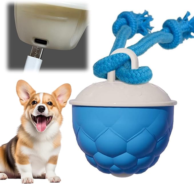 Interactive Dog Toys, Dog Ball Laun-Cher - 2026 Upgraded Motion Activated Automatic Rolling Ball Toys for Small/Medium/Large Dogs Balls for Boredom to Keep Them Busy with Dog Toy Balls (Blue)